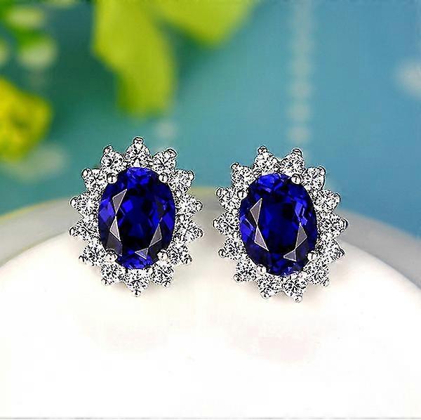 Simple Temperament Stud Earrings [blue]