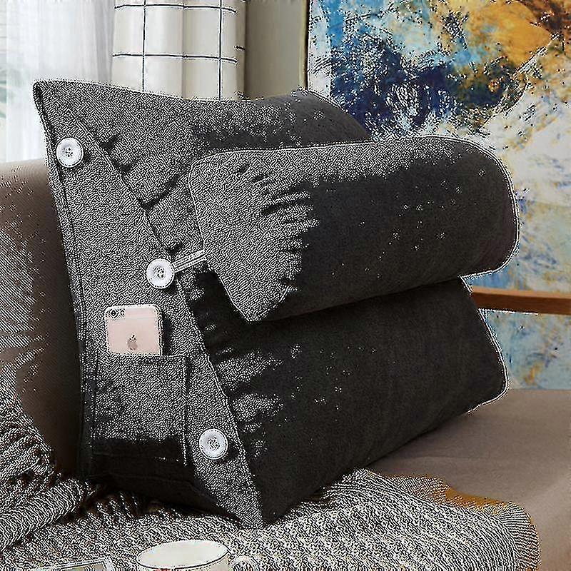Reading Pillow Bed Wedge Large Adult Backrest Cushion With Pockets