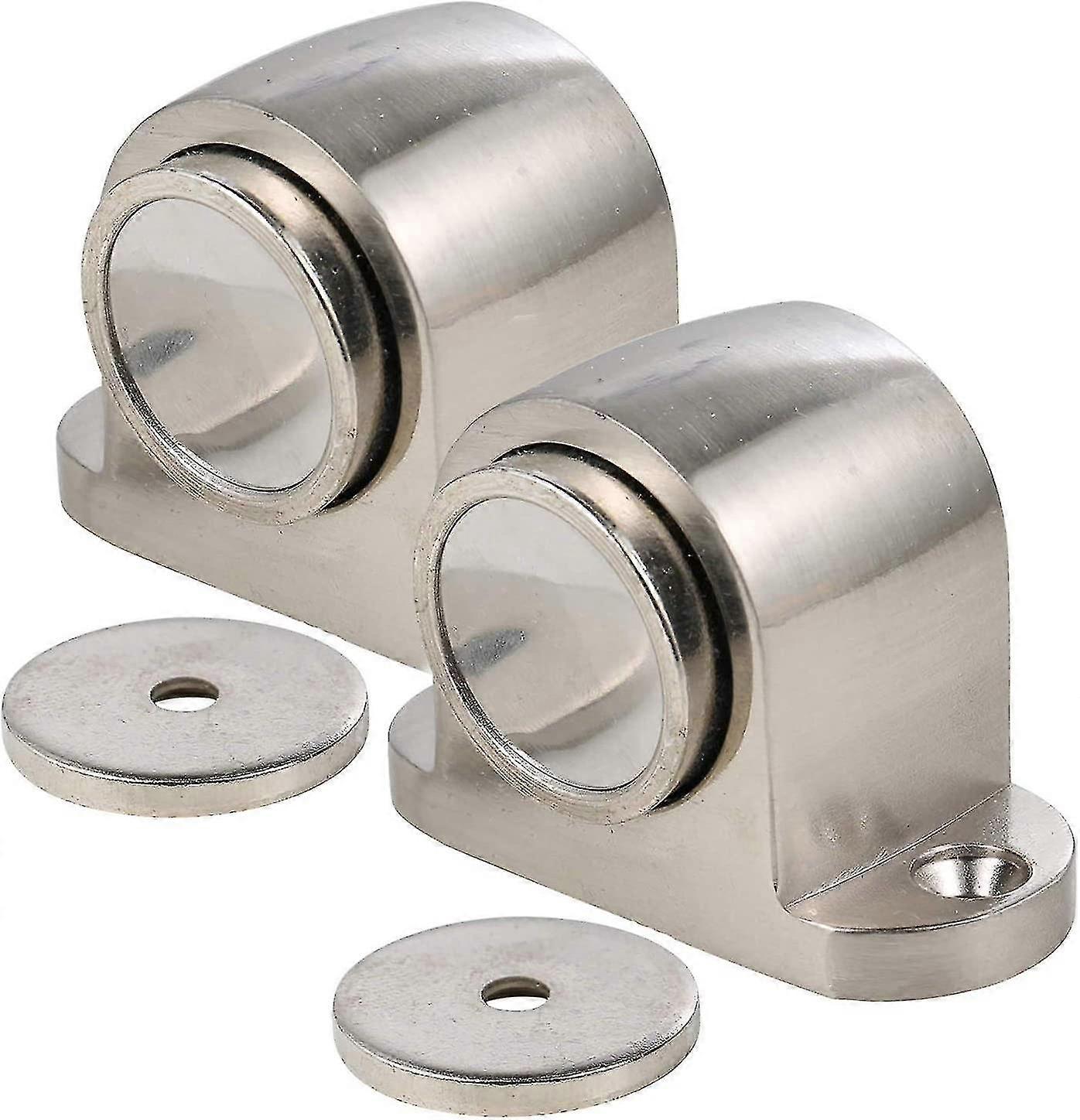 Magnetic Alloy Door Stopper With Capture Screw Bracket(2 Pack)