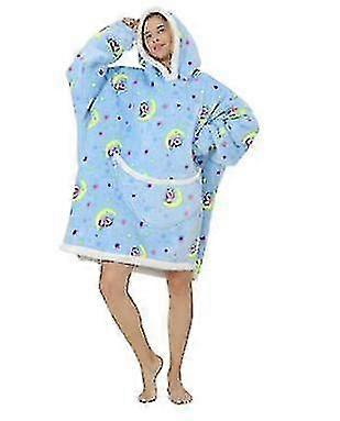 Vuxen Lat Varm Pullover Tv Filt Utomhus Kalla Kläder Utomhus Kv Hoodie Fleece Varma Kläder Stil 14