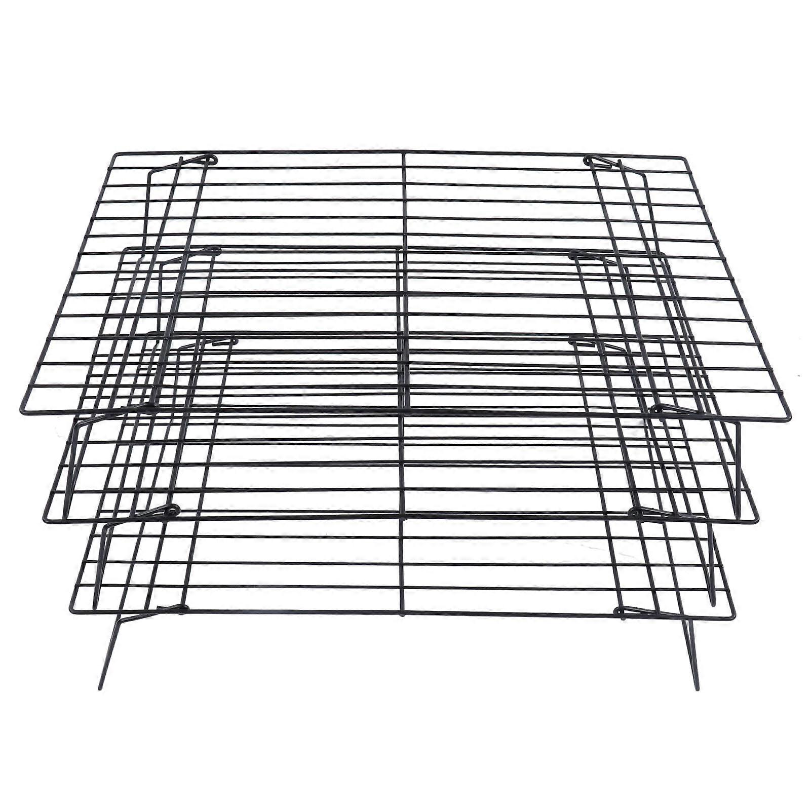 13 Inch Iron Baking Rack 3 Layer Non Stick Cooling Racks for Cooking Baking Cake Biscuits