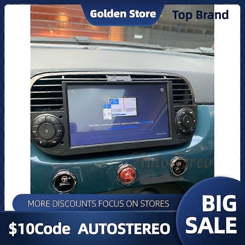 Auto Stereo For FIAT 500 2007-2014 Android 13.0 Car Car GPS Navigation HeadUnit Multimedia Player Radio ISP Screen NO DVD Player
