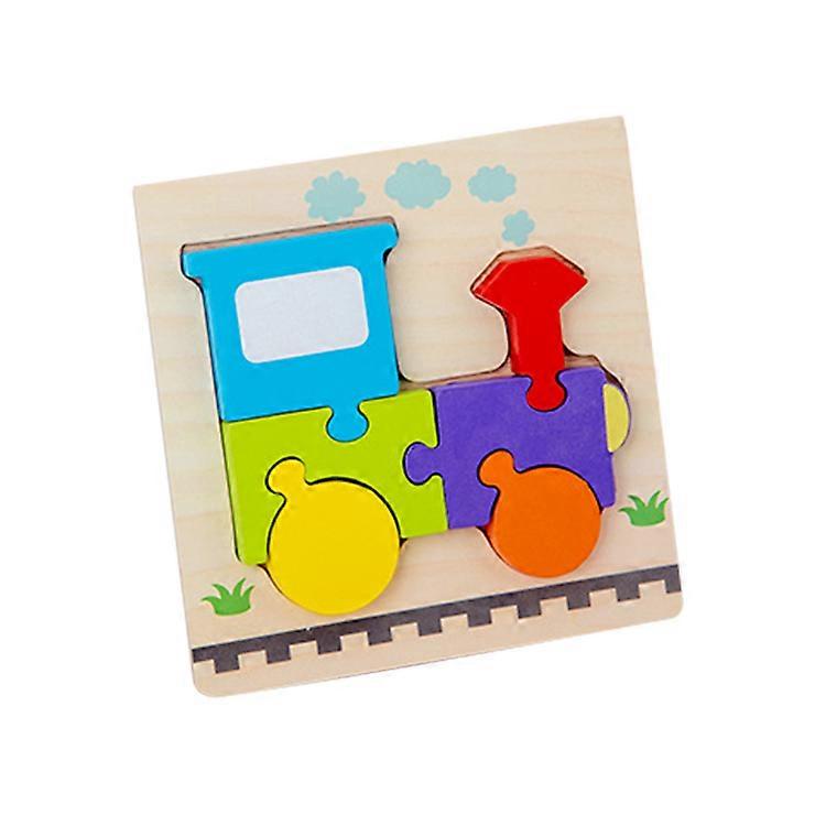 Children's puzzle géométrique 3D en bois, bébé jigsaw jigsaw puzzle puzzle bloc de construction jouet éducatif