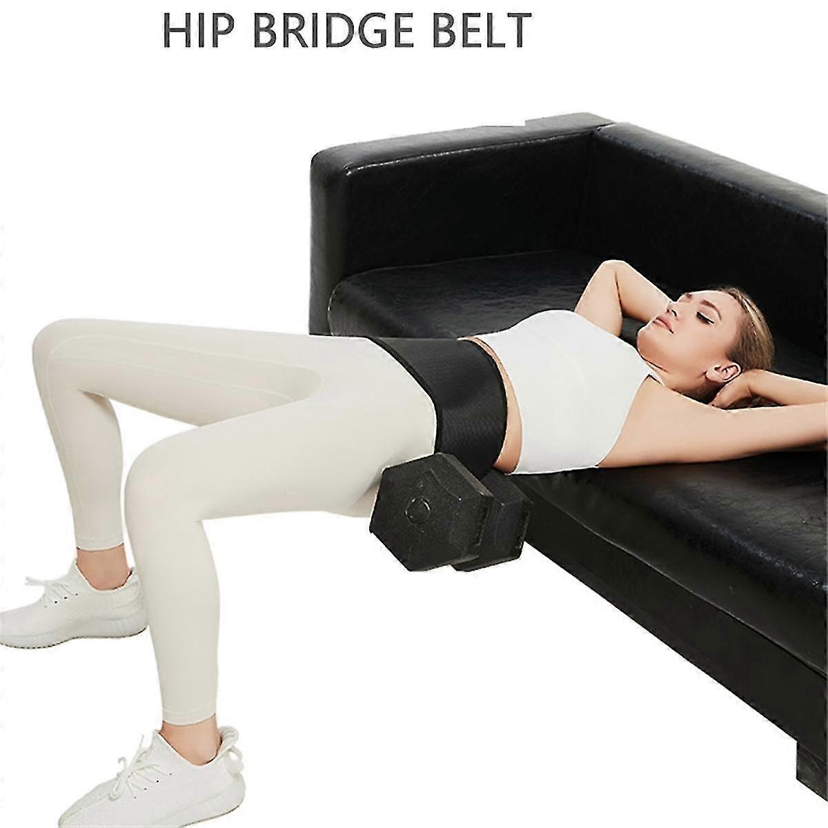 Ceinture Hip Thrust CRAZYROPE – Pour Haltères, Kettlebells & Squats, Nouvelle Version Boucle + Velcro, Charge Jusqu’à 45 Kg