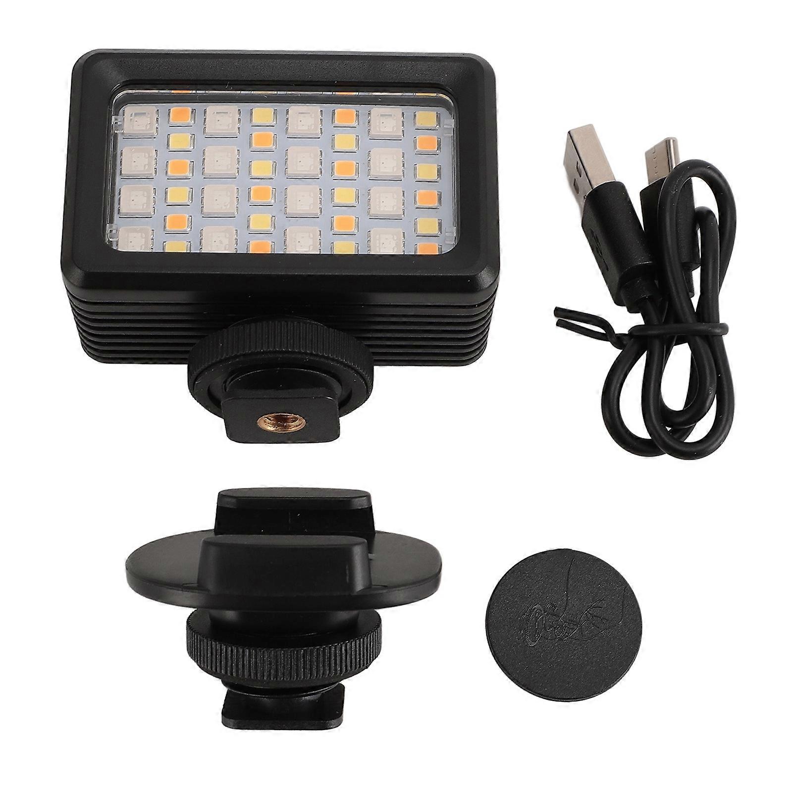 Lampe LED pour caméra, étanche à 40 m, 2 700 K à 5 600 K, éclairage vidéo RVB portable sous-marin pour la photographie en direct
