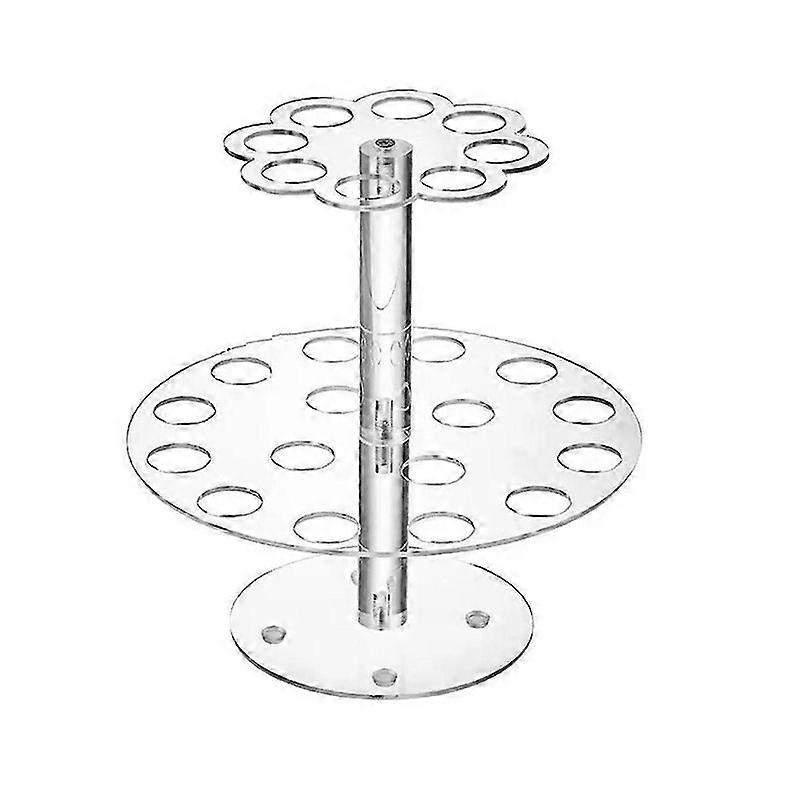 Transparent Ice Cream Stand Cake Cone Holder Baking Kitchen Tools Acrylic Wedding Buffet Food Display Stand with 2 Layer