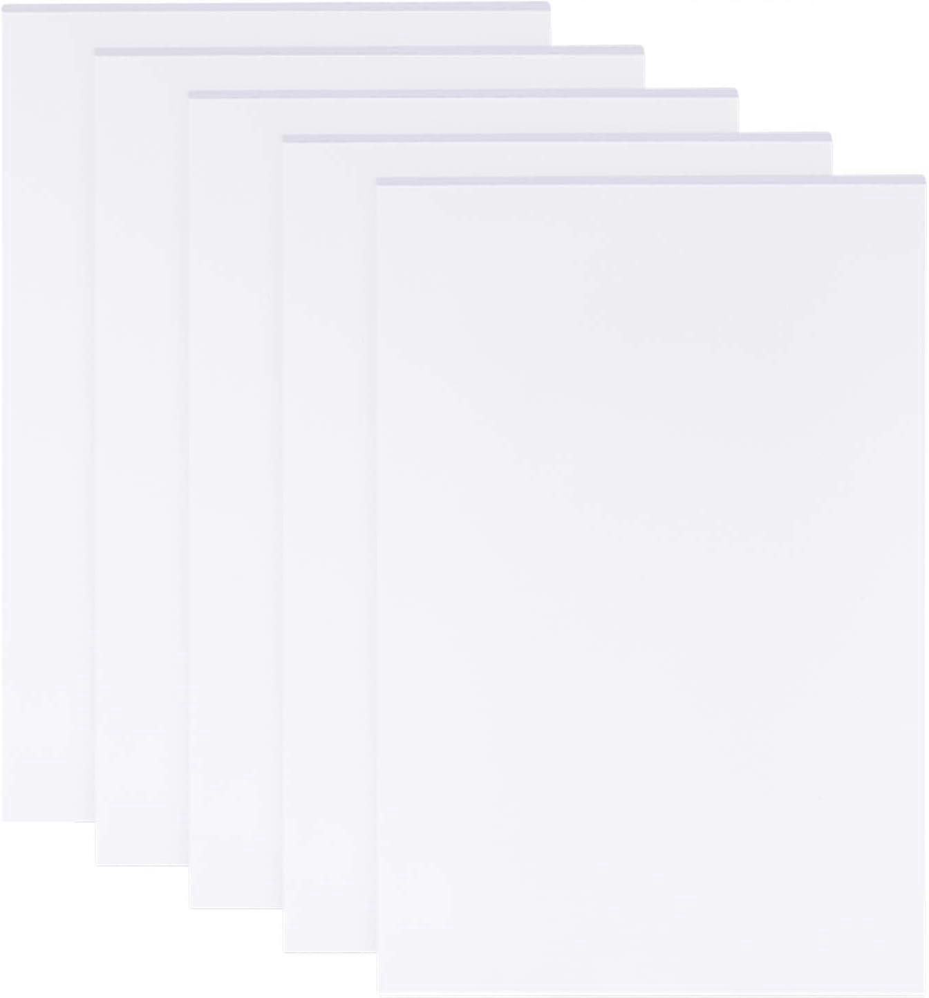 5 Sheets 3mm White Foam Boards 11.8x7.8" Rectangle Foam PVC Sheet Poster Board Mount Board for Mounting Crafts Modelling Art Display School Projects