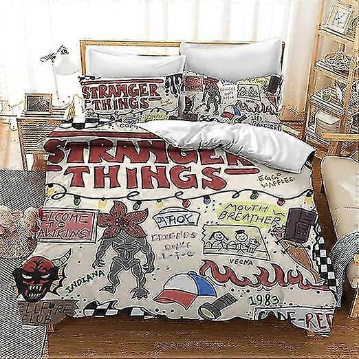 Stranger Sängkläder Set Barn Påslakan Uppsättningar Täcke med örngott