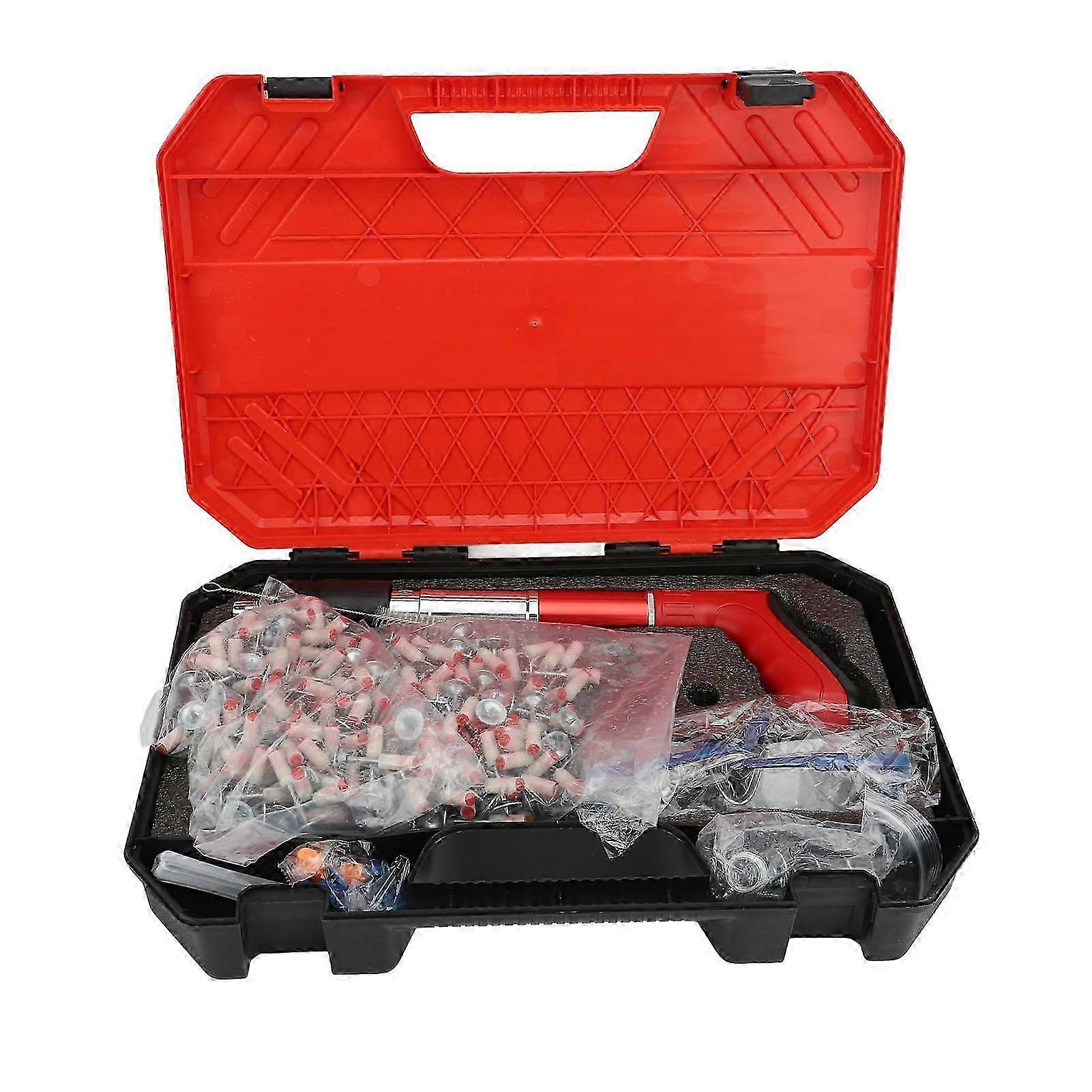 אקדח מסמר פלדה 5 מהירות מתכווננת רעש נמוך הידוק קיר כלי כוח עם 200pcs ציפורניים