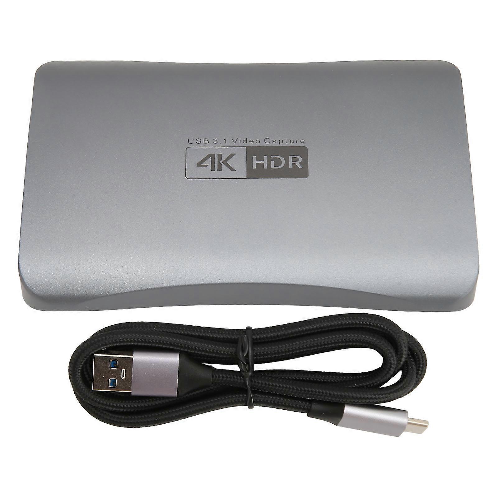 Video Capture Card 4K 60Hz HD Multimedia Interface USB 3.1 Video Capture Card Adapter for Laptop PC Game Console
