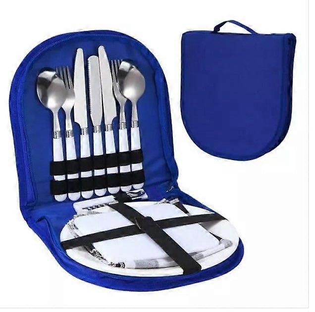 Portable outdoor picnic tableware set Outdoor picnic set for two food grade portable picnic bag