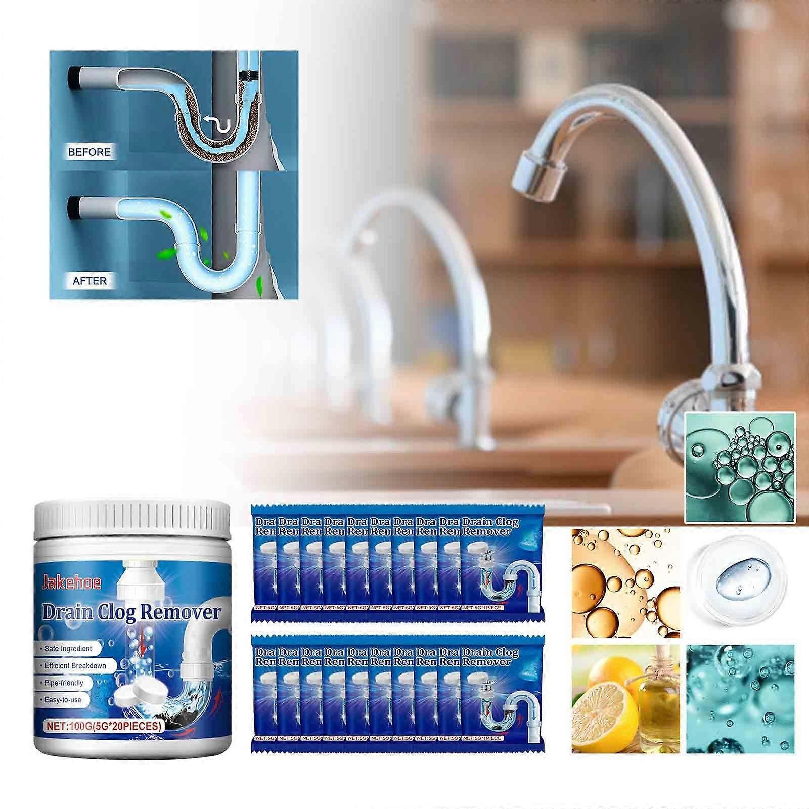Pipe Unblocking Agent Effervescent Tablets Toilet Sewer Unblocking Deodorizing And Clogging Dissolving Cleaning Tablets