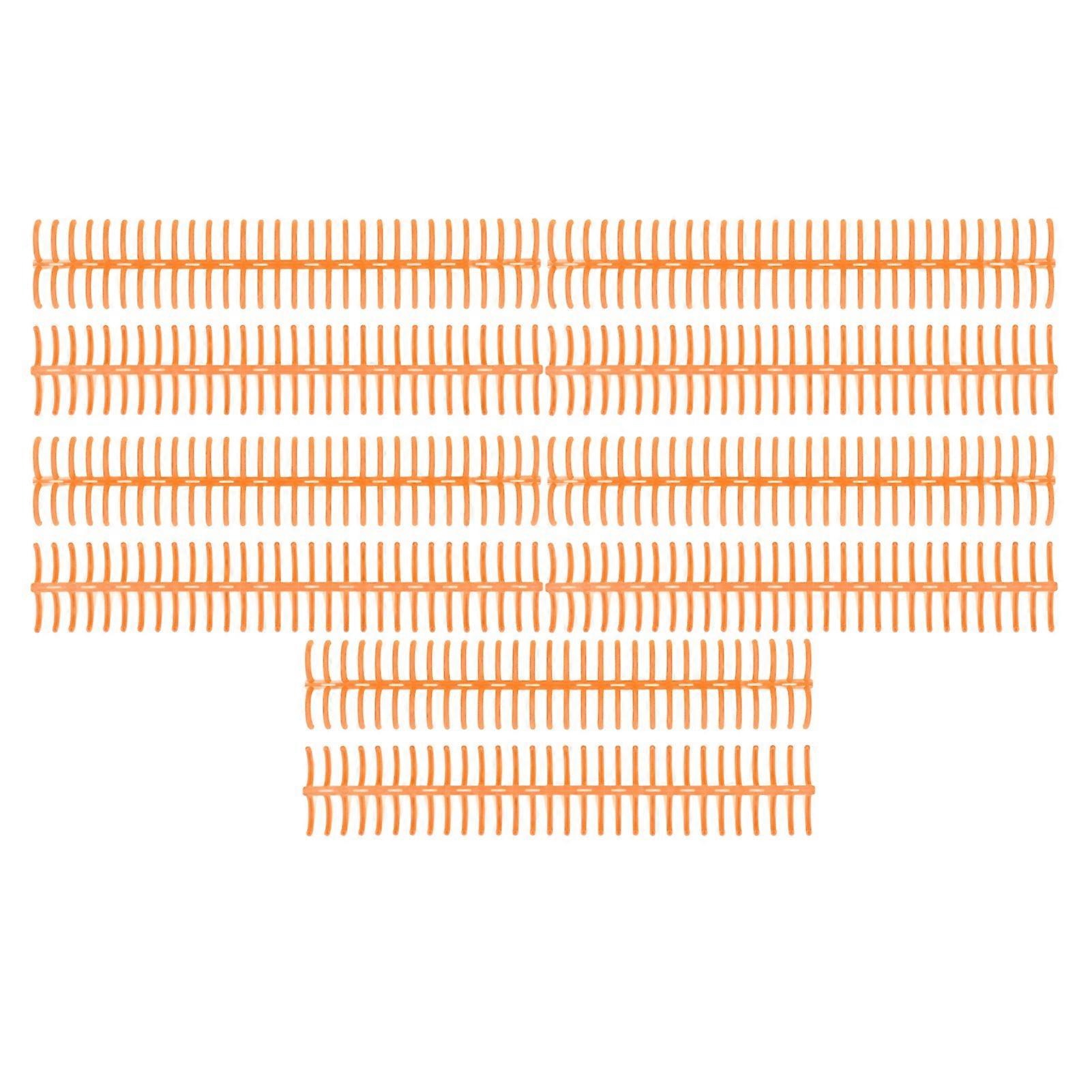 10PCS Plastic Binding Spines 19mm 30 Rings Comb Binder Compatible with A4 B5 A5 Paper Size 150 Sheets Capacity Orange