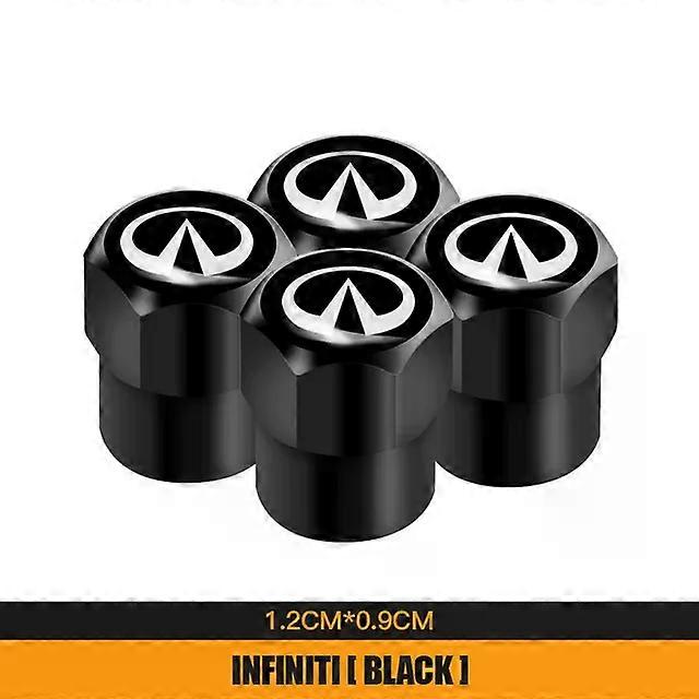4Pcs Metal Wheel Valve Stem Caps Car Styling Tire Valve Tyre Caps For Q50 Q30 G37 Q70 FX35 QX70 G35 Q60 JX35 G25 QX50 MAXP