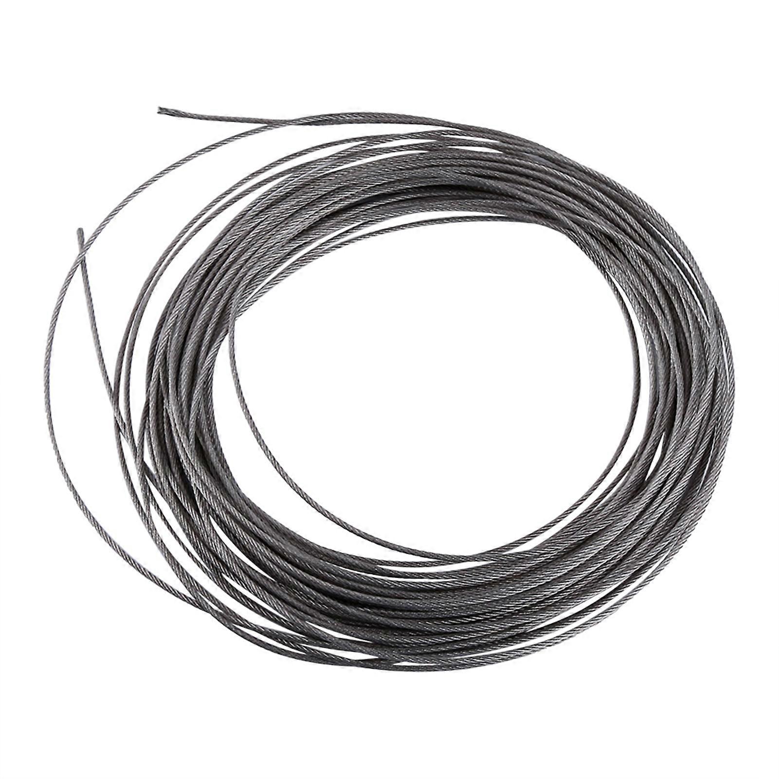 DEWIN 304 Stainless Steel Rope, 1Pc 15 Meters Steel Cable Wire Rope Diameter 1.5mm,Total 15 Meters Long,Breaking Load: 1.37Kn