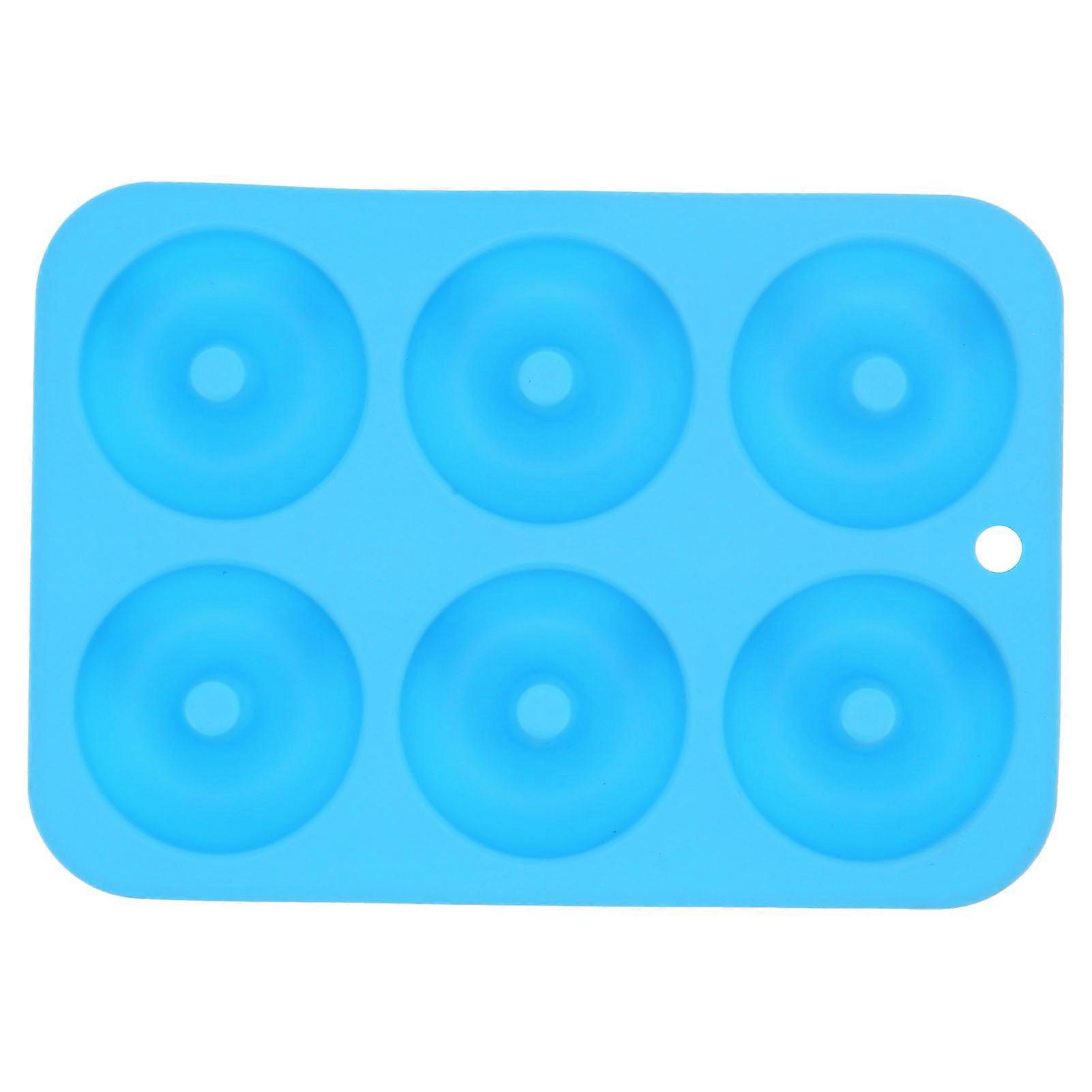 6‑Grids Donut Mold Pan Silicone Round Chocolate Cake Bread Mold Tray Baking Accessory