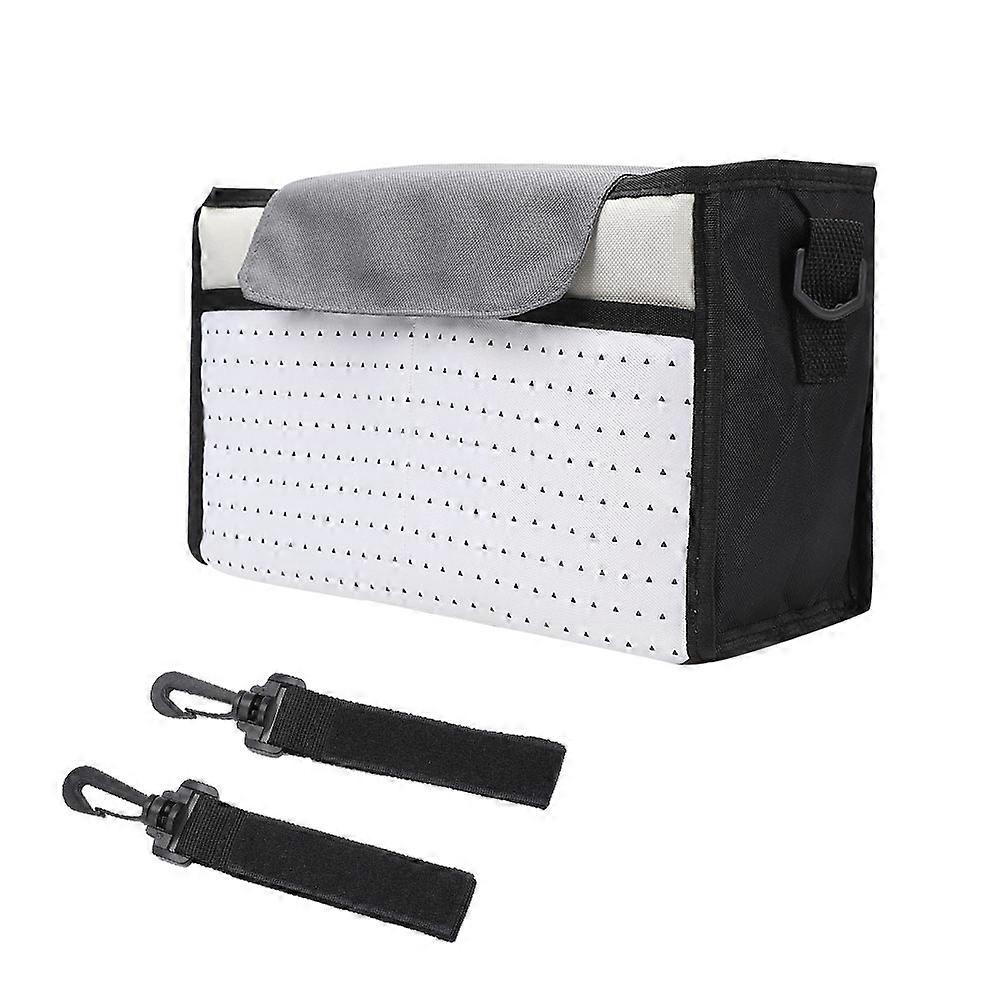 Baby Stroller Storage Bag - Waterproof Hanging Organizer for All Models, Large Capacity, Durable Material, Black