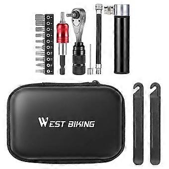 Kit de herramientas de reparación de brocas de destornillador de llave de trinquete WEST BIKING YP0719355 (versión avanzada)