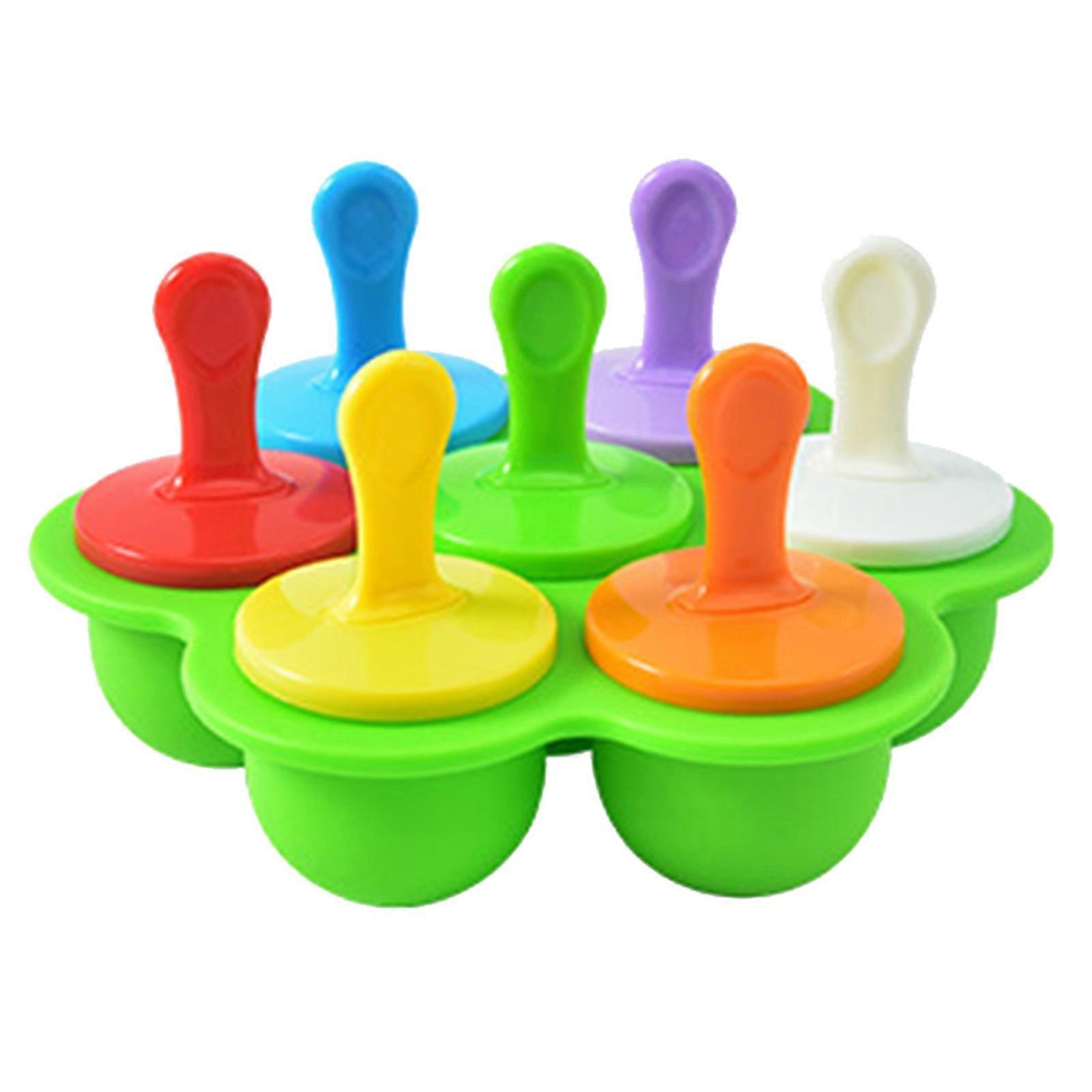 7 Holes Popsicle Molds With Sticks Non-Stick DIY Ice Popsicle Boissons Bar coffee Reusable