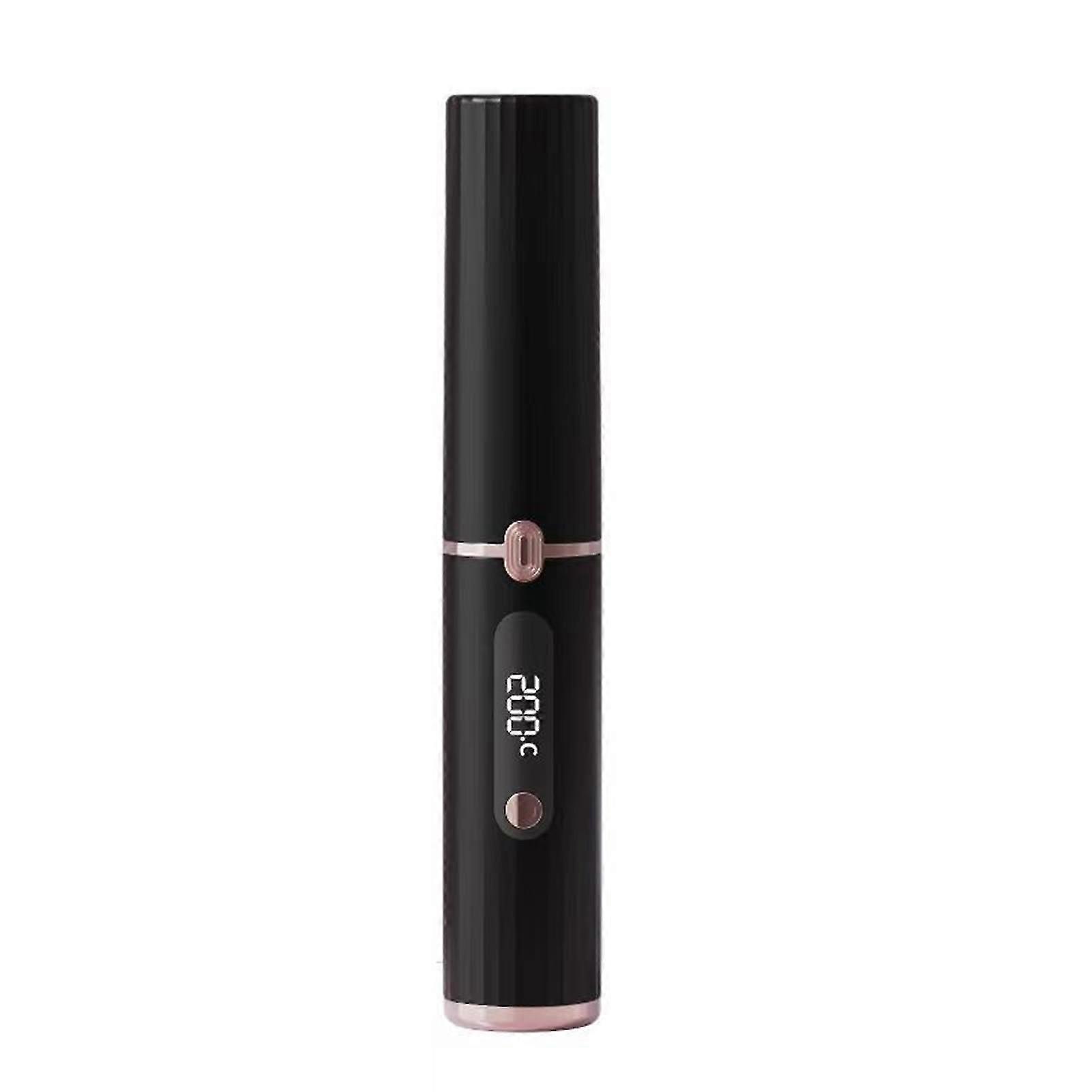 Rechargeable Negative-Ion Hair Straightening Comb Durable Flat Iron Heating Curler for Home Travel