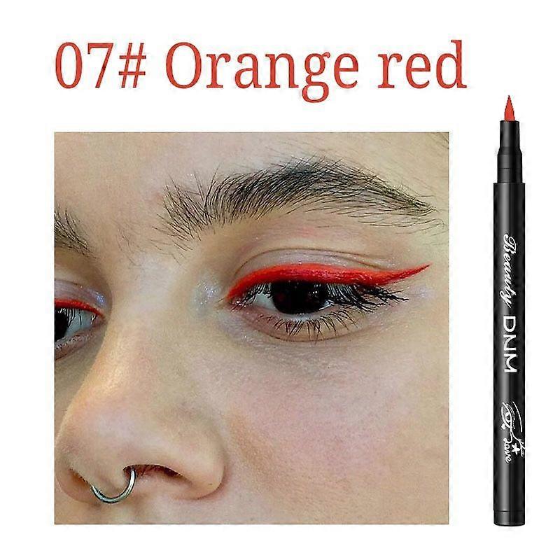 DNM 1pc 12Colors Matte Eyeliner Waterproof Liquid Eyeliner Pen Black Blue