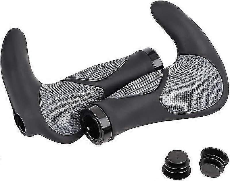 Bicycle Handlebar Grips MTB Ergonomic Handlebar Grips Non-Slip Bicycle Grips Black / Grey