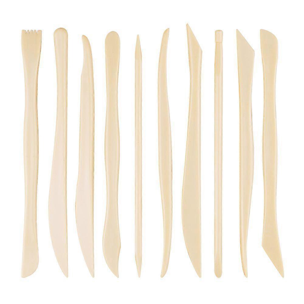 10 قطع أدوات الطين البوليمر نمذجة أدوات النحت الطين مجموعات أدوات النحت للفخار النحت أدوات التنقيط الخشبية