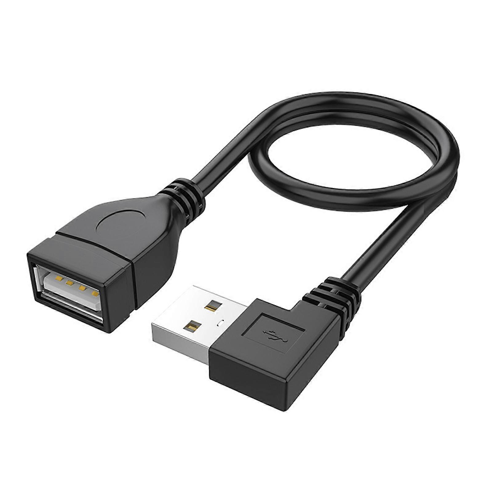 USB 2.0 Male Female Extension Cord Right/Left/Up and Downward Connectors Optional Space Efficient Charging Cable