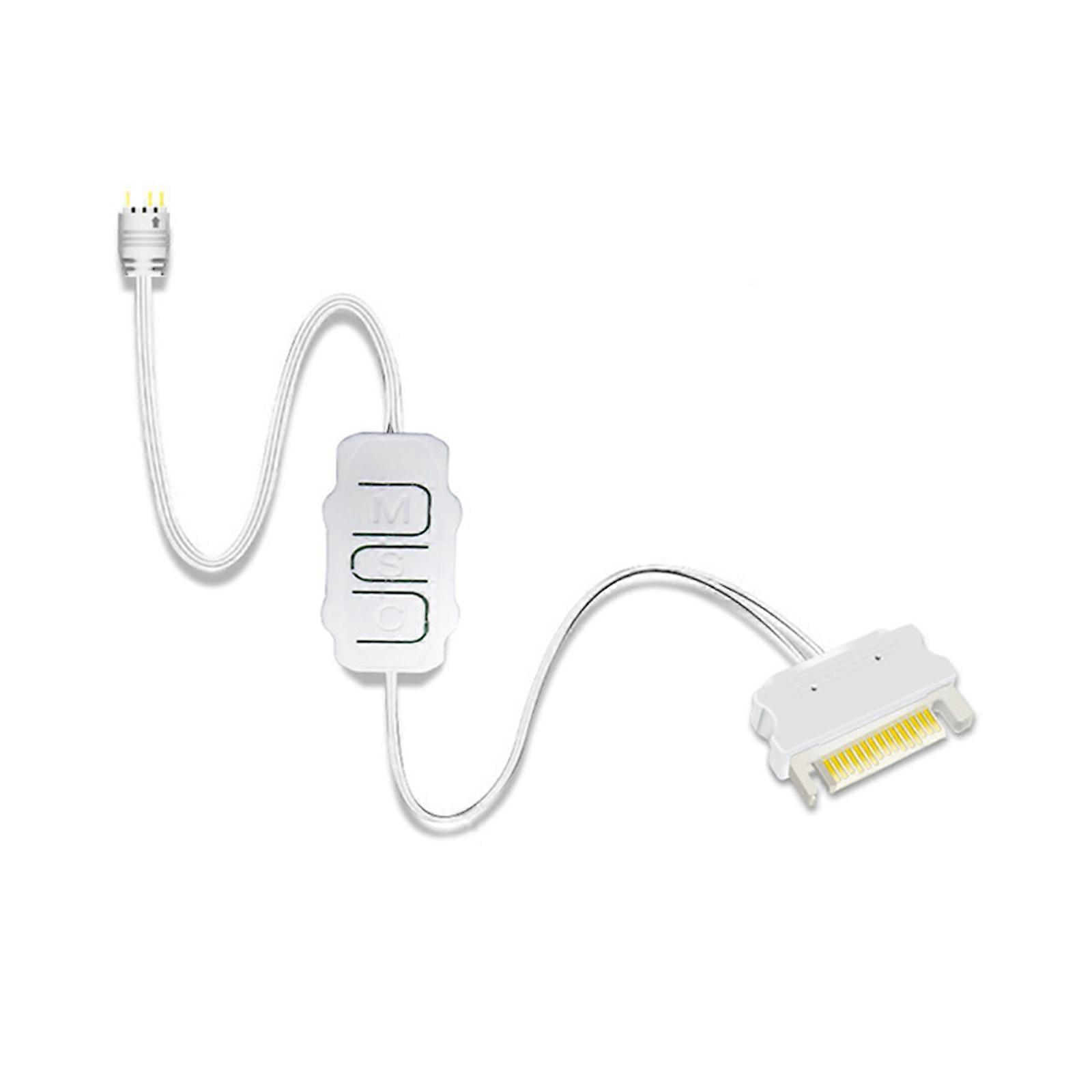 Advanced 5V3Pin ARGB Controller For Computers, Featuring Multiple Light Modes And Speed Variation Simple Button Design,  White