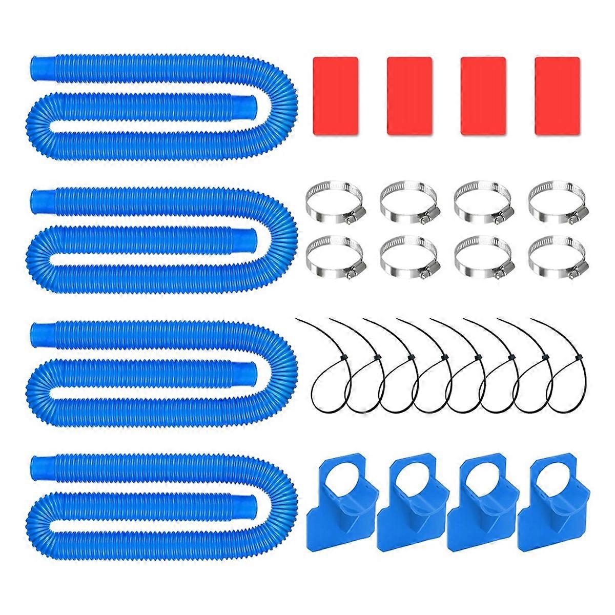 Pool Pump Replacement Hose and Pool Pipe Holders Pool Accessory,Blue