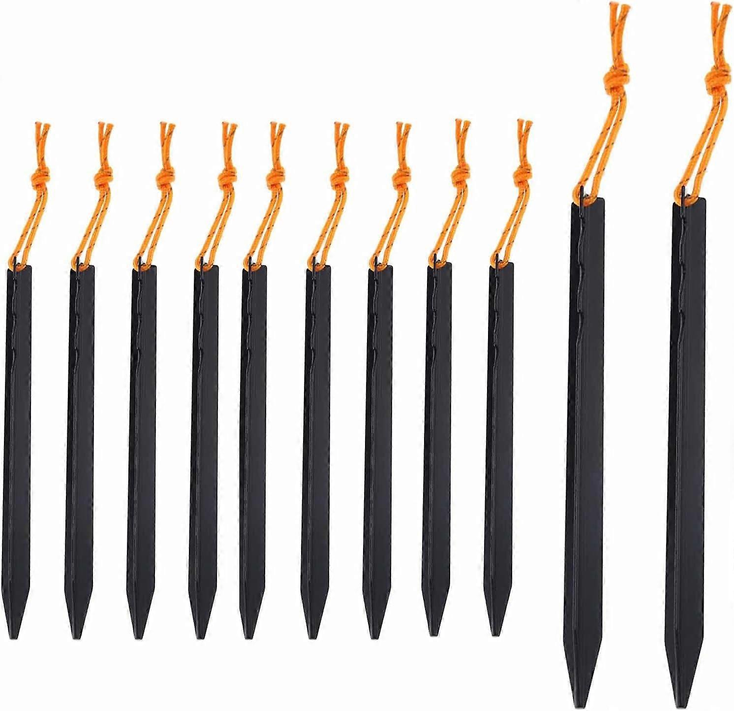 Portable Tent Stakes for All Ground Conditions, Aluminum Alloy Tent Pegs with Unique Design, Easy to Carry and Reversible Use for Camping, Hiking,