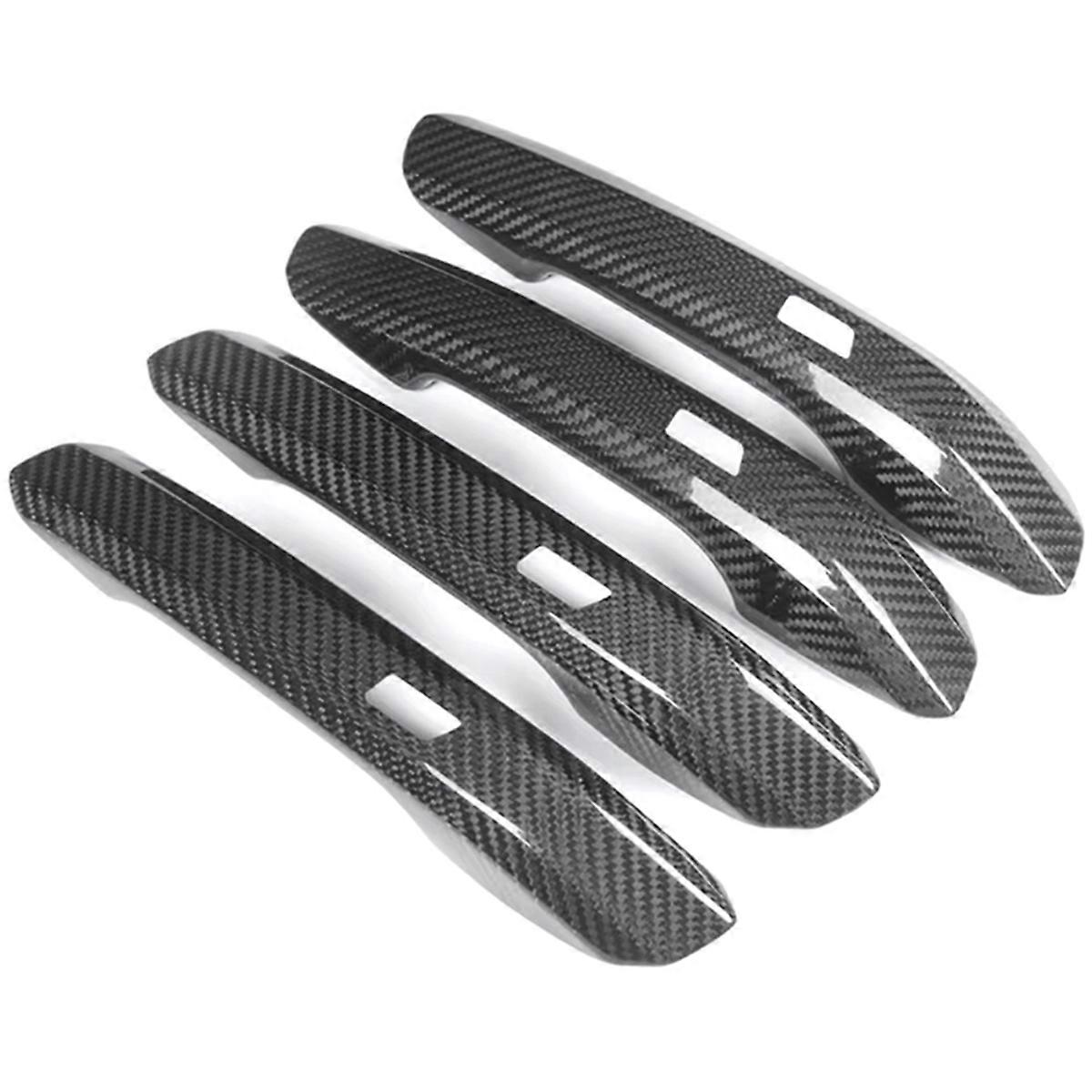 Carbon Fiber Car Door Handle for A4L B9 A5 Q5L 2017-2021 Car Outer Door Handle Shell Accessories with Sensor Hole