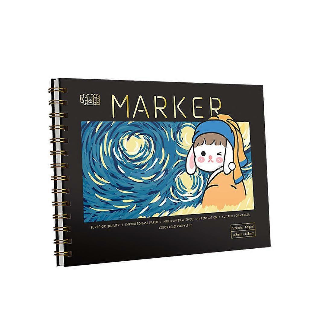 50 Sheets Sketchpad Portable Tearable Artistic Sketch Book for Pens Kids