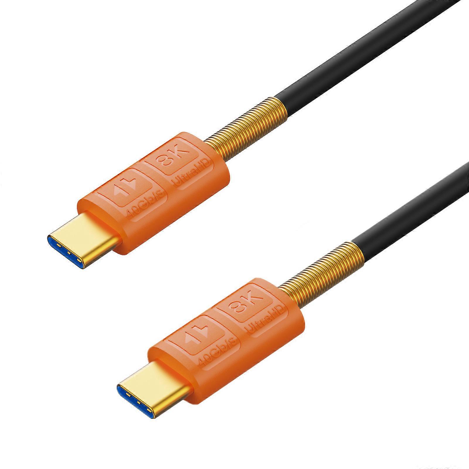 Silicone USB4 TypeC Cable Durability for 40Gbps Fast Speed Data Transfer PD240W Quick Charging Needs with 8K60hz Video