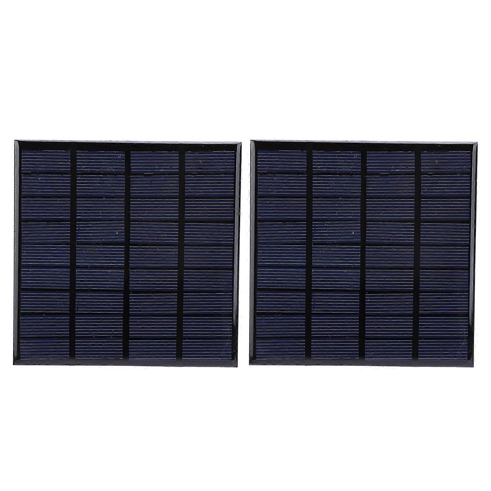 Qukaim Epoxy Solar Panels 2Pcs DC9V 2W Epoxy Solar Panels, Polysilicon Battery Charger Module with 100cm Cable, Ideal for Toys and Small Devices,