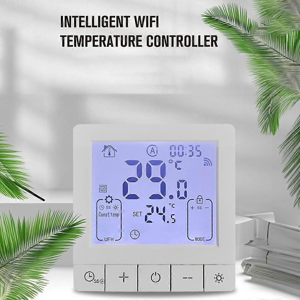 Smart Thermostat for Home WiFi Voice Tuya App Programmable Temperature Control IP20 Protection 24H Timed On/Off Digital Thermostat for 16A Electric U