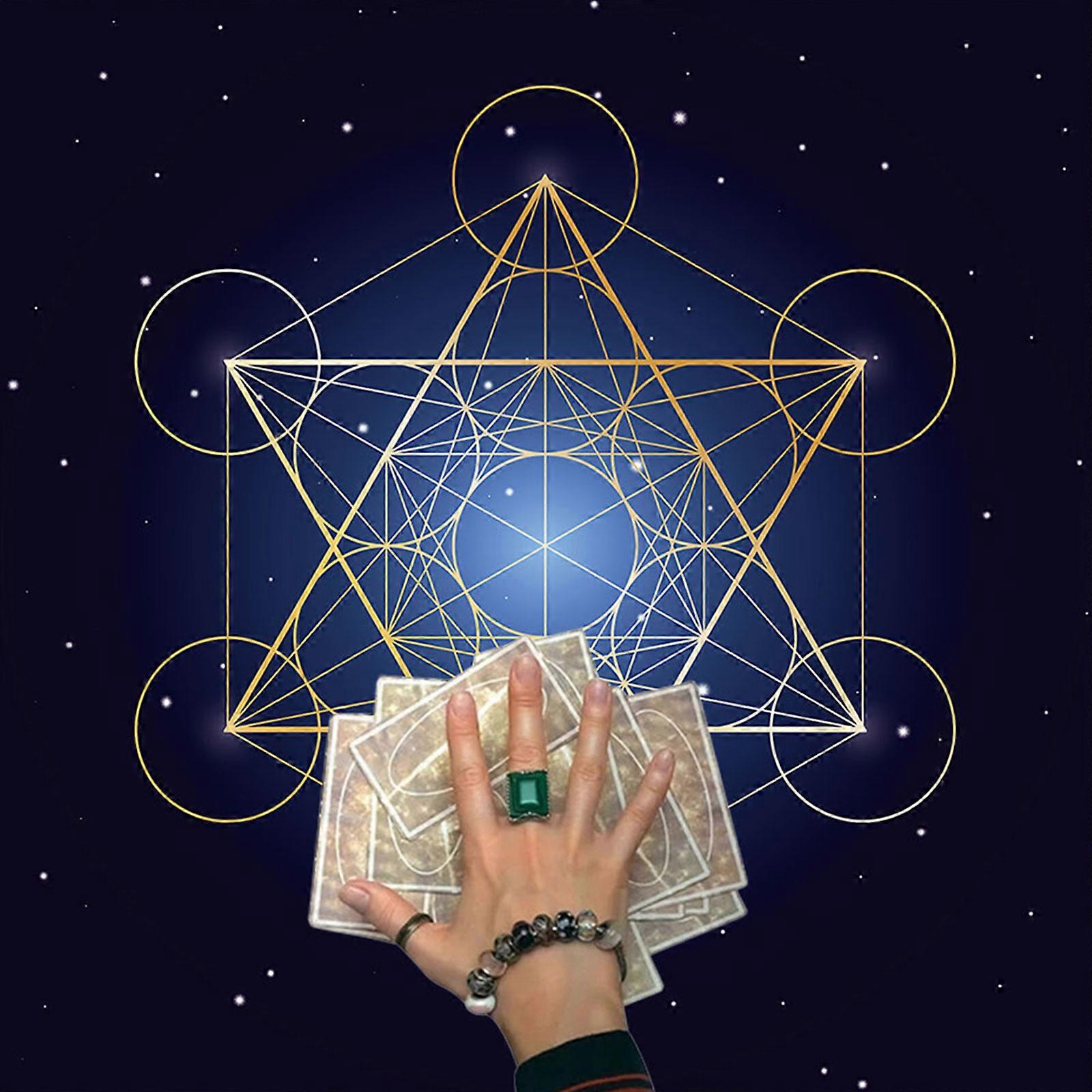 Divination Tablecloth Non-Slip Mat Tarot Cards Tablecloth Altars Cloth Oracles Divination Board Game Accessories 75x75
