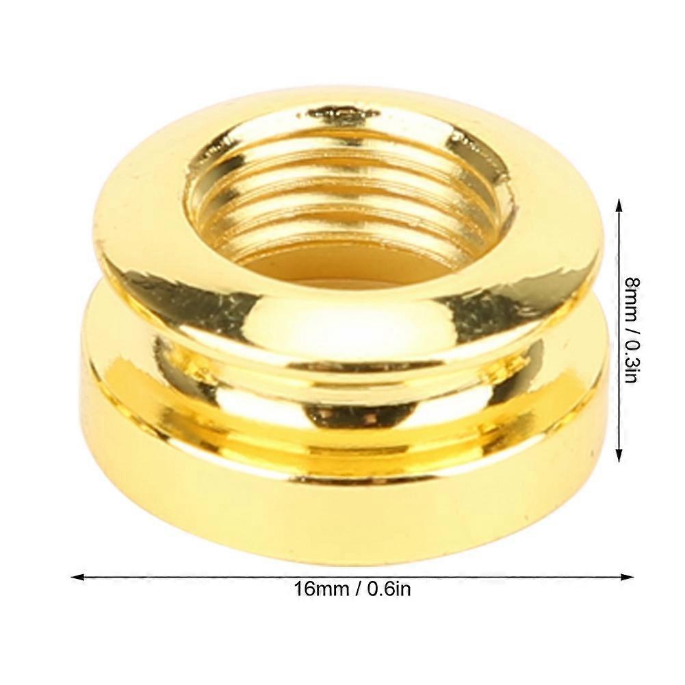 3Pcs Gold Brass Electric Guitar End Pin Socket Musical Accessory