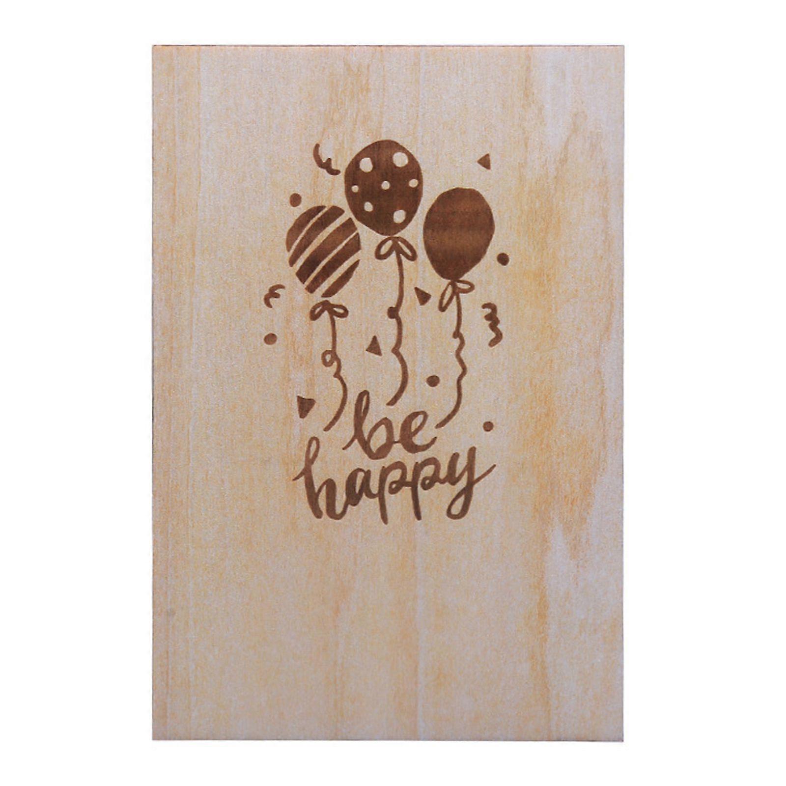 الخشب عيد ميلاد سعيد بطاقة كعكة بالون بطاقة المعايدة بطاقة رسالة نعمة للأطفال الأولاد والبنات هدايا عيد ميلاد اللوازم