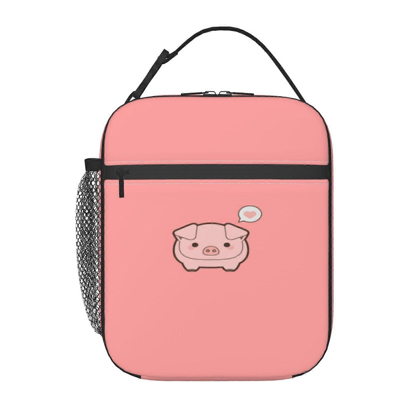 o38 Wibbly Pig Lunch Bag Expandable Side Panels, Adjustable Capacity from 4L to 6L, Smart Space Utilization h38