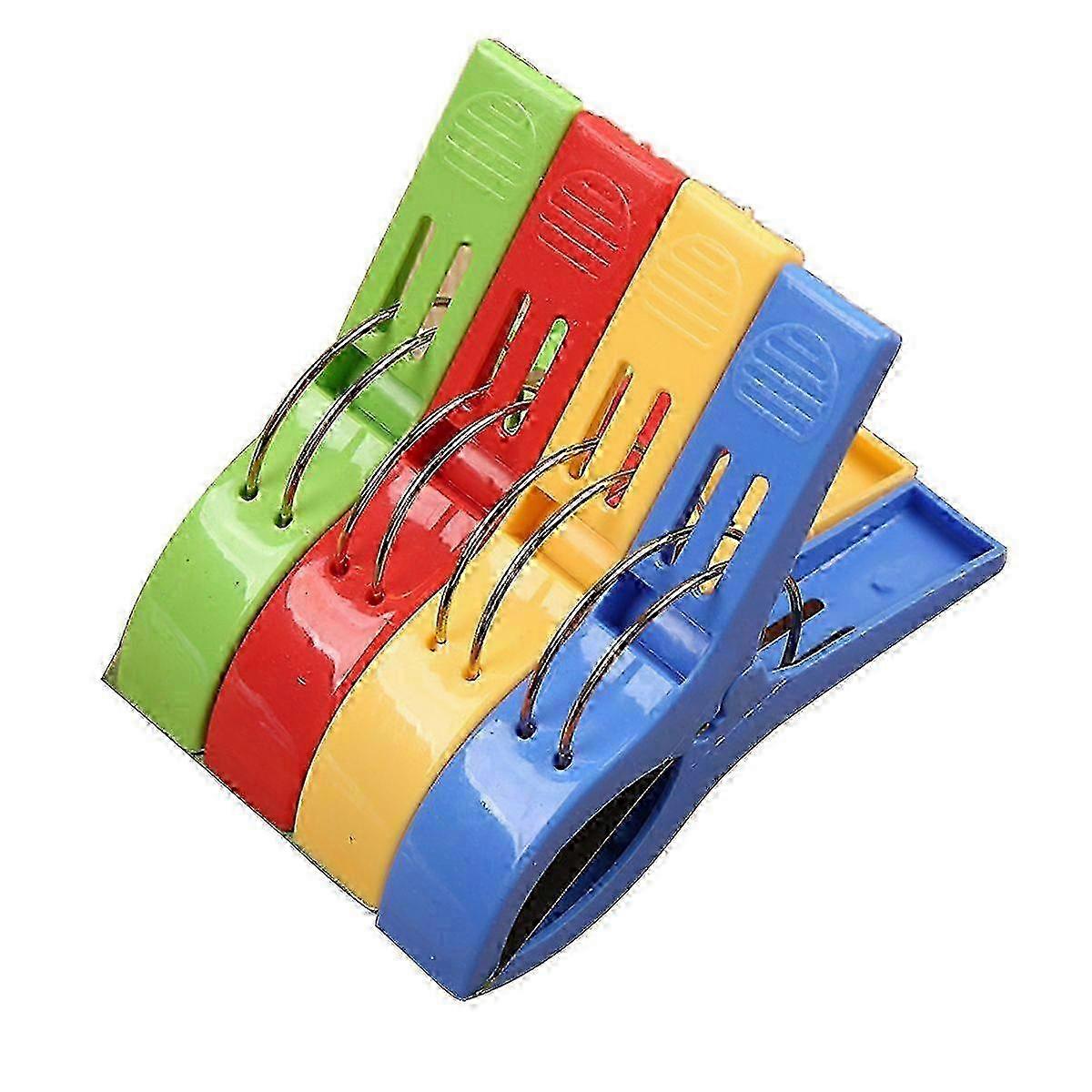 4-Piece Large Laundry and Beach Towel Holder Set