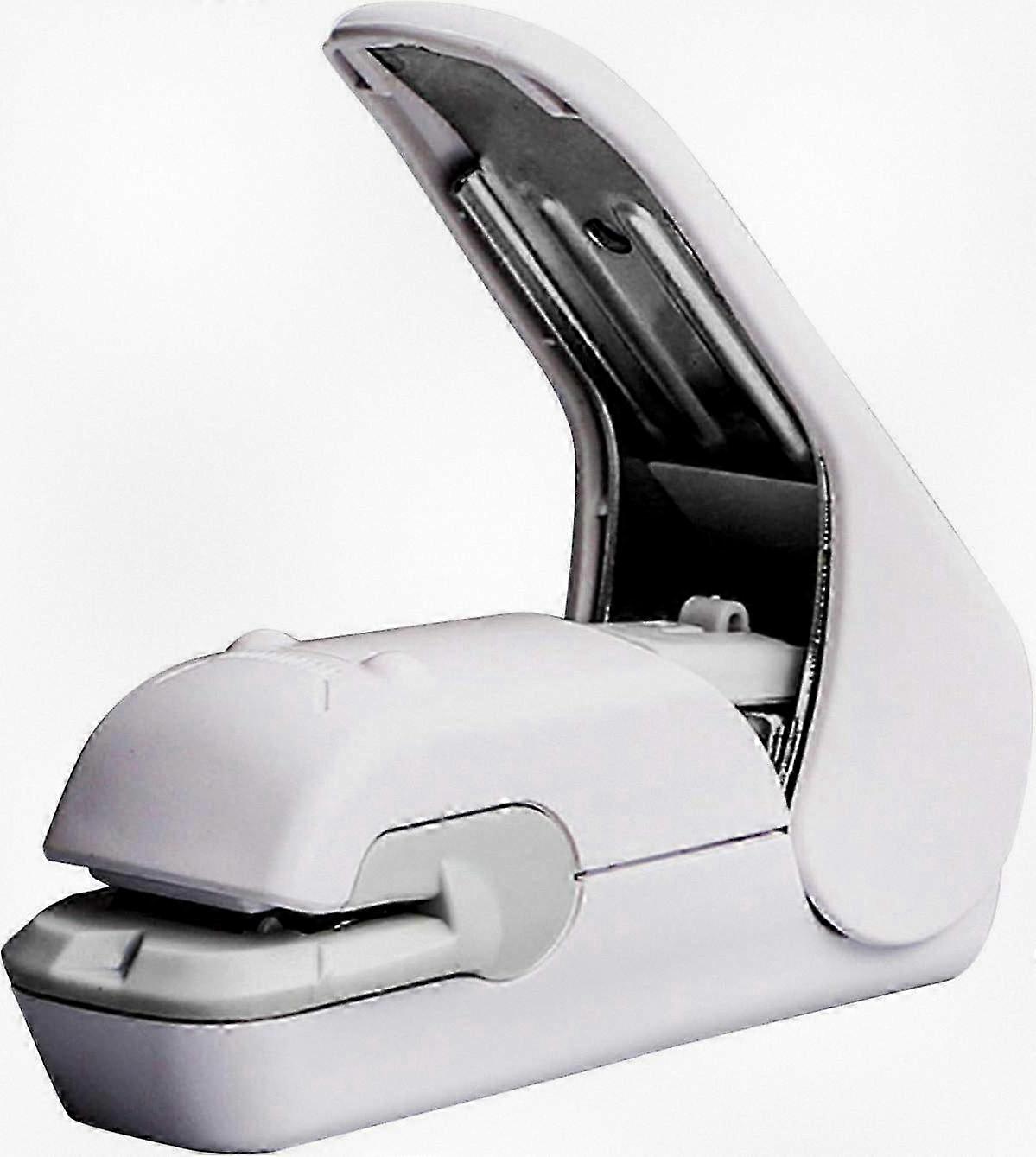 Compact Handheld Stapler Without Staples, Effortless & Efficient, White.
