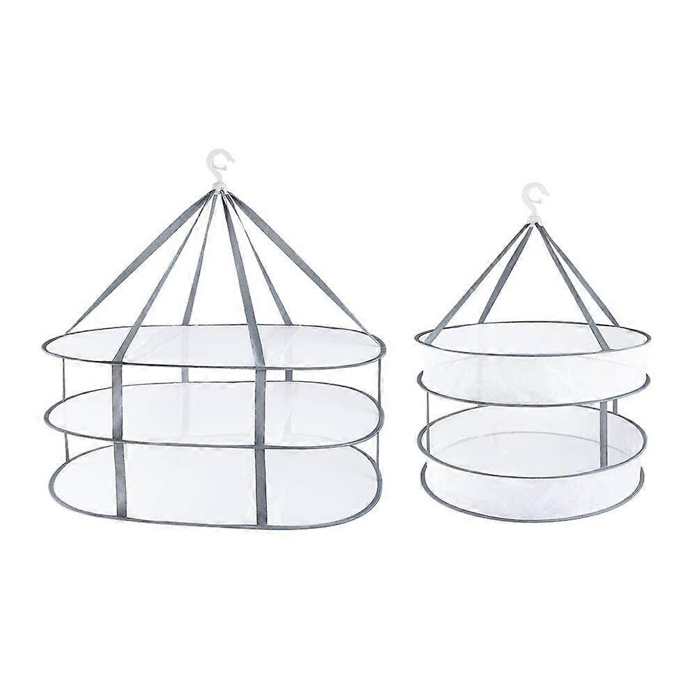 2 Tier Mesh Folding Sweater Clothes Drying Rack