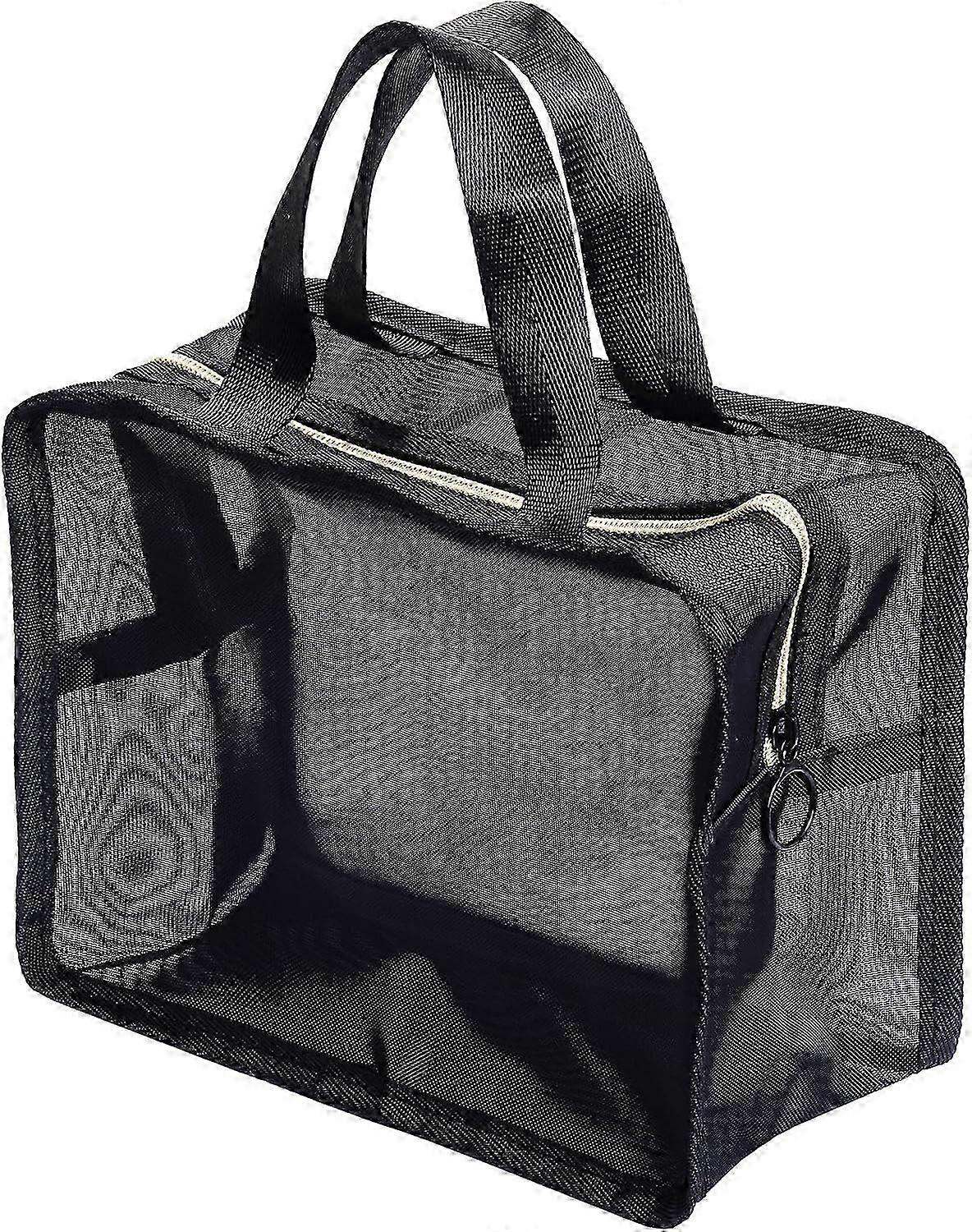 Portable and Quick-Drying Mesh Shower Bag with an Organiser for Gym Toiletries
