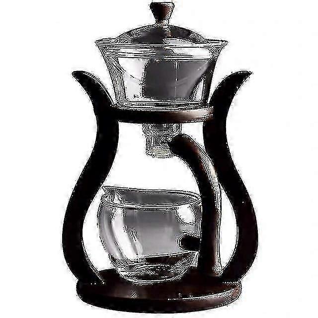 Semi Automatic Tea Maker Heat-resistant Glass Tea Set Diversion Rotating Cover Automatic Tea Maker Tea Tools Set -sx