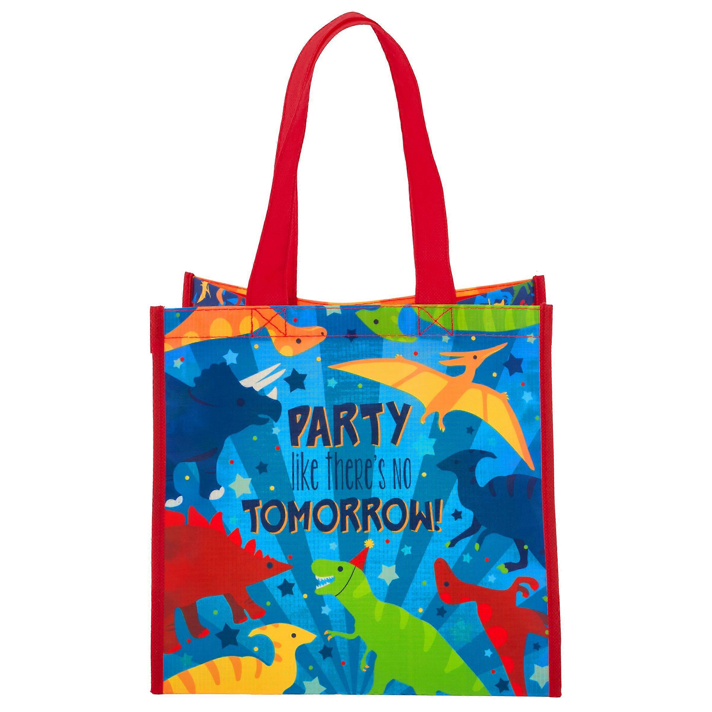 Recycled Tote Gift Bag With Handle for Kids, Reusable for Birthday Parties and Shopping, Eco-Friendly Material