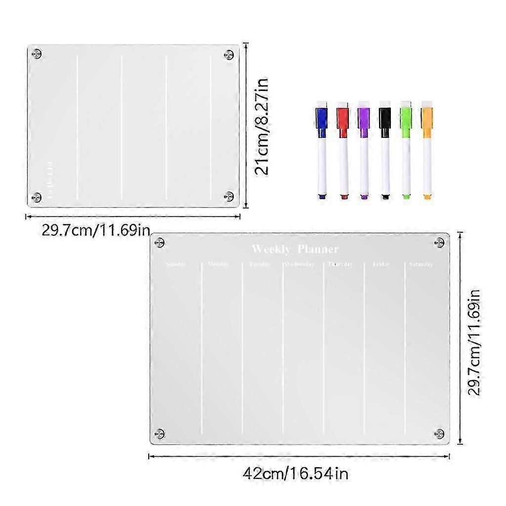 Magnetic Weekly Planner Whiteboard Fridge Magnet Daily Message Schedule Board