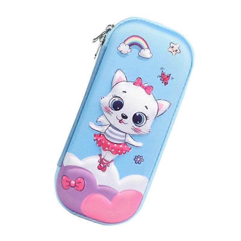 S-888 Elementary School Cartoon EVA Pencil Case Anti-fall 3D Stationery Box Color Random Delivery, Style:Dancing Kitten