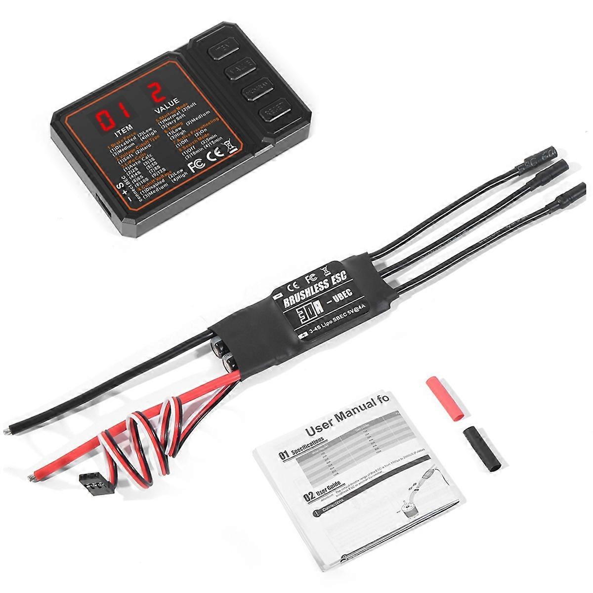 30A Brushless ESC 2-3S Lipo for RC Car Boat Aircraft DIY Parts