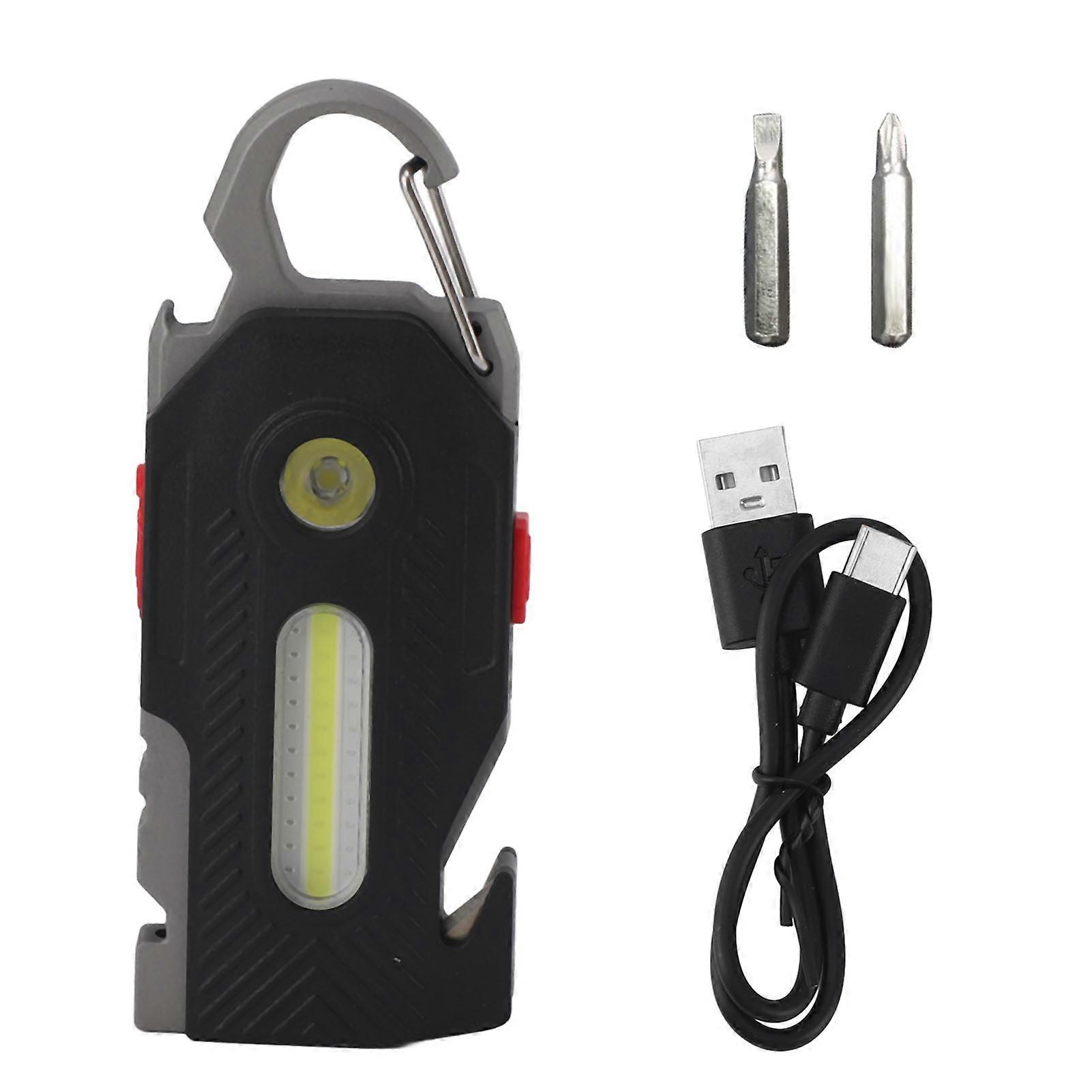 Multifunctional EDC Flashlight High Brightness LED Rechargeable Portable Torch Light Bottle Opener for Camping Hiking